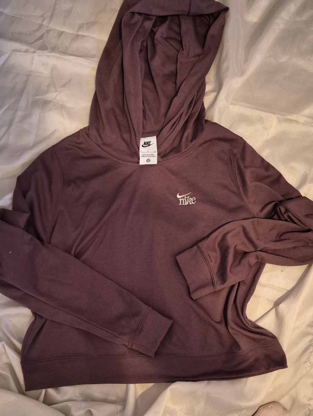 Nike Women's Hooded Pullover Sweatshirt in Plum